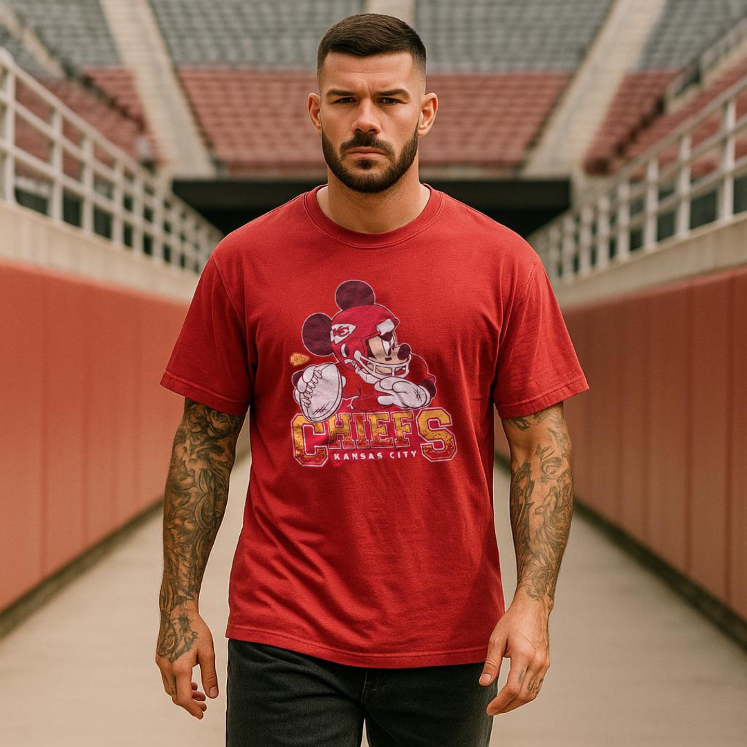 Kansas City Chief's NFL Disney Mickey QB T-Shirt