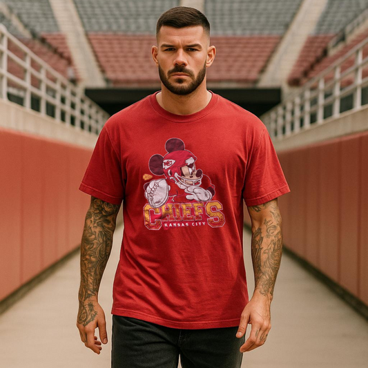 Kansas City Chief's NFL  Disney Mickey QB T-Shirt