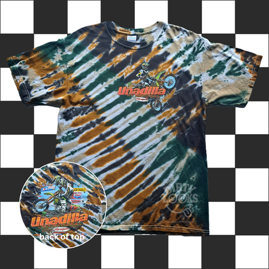 Vintage Y2K 2008 Unadilla MX Tie-Dye T-Shirt